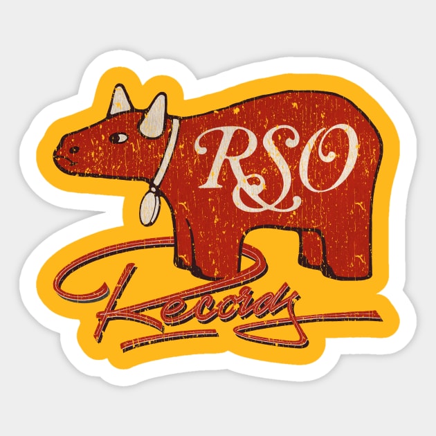 RSO Records 1973 Retro Sticker by RASRAP